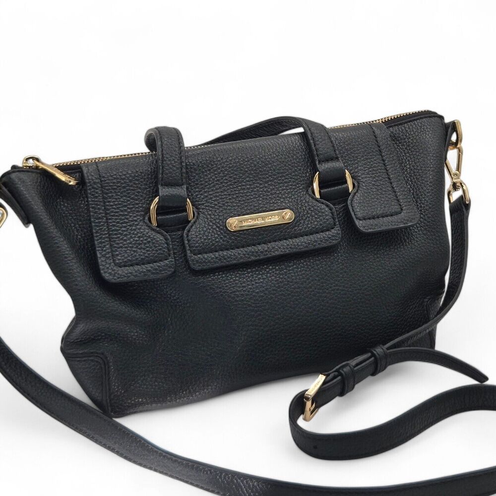 Michael Kors Mackenzie in Blk Small TZ Satchel Leather Purse - Picture 3 of 11